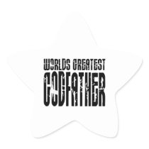 Retro Cool Godfathers : World's Greatest Godfather Star Stickers