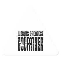 Retro Cool Godfathers : World's Greatest Godfather Triangle Stickers
