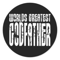 Retro Cool Godfathers : World's Greatest Godfather Stickers