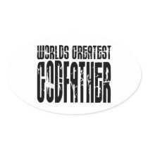 Retro Cool Godfathers : World's Greatest Godfather Stickers