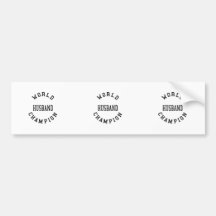 Retro Cool Husbands : World Champion Husband Bumper Stickers