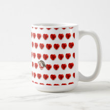 Retro Couple's Be Mine Valentine with Hearts&Hats Coffee Mugs