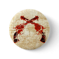 Retro Crossed Pistols Button