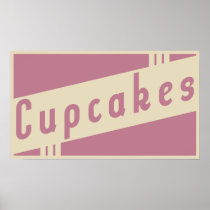 retro cupcakes posters