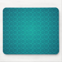 retro cyan circle pattern mouse pads