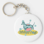 Retro Dachshund Lounge Keychain