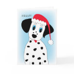 Retro Dalmatian Dog Christmas Card