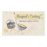 Retro dancing cooking pots utensils biz card business cards