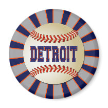 RETRO DETROIT BASEBALL MAGNET