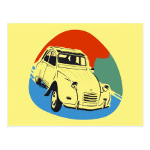 Retro Deux Chevaux the tin snail Postcard