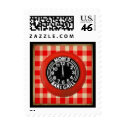 Retro Diner Clock Postage Stamp