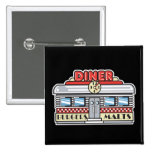 retro diner design button