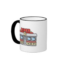 retro diner design mug