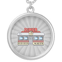 retro diner design pendant