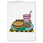 retro diner fast food meal cards
