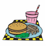 retro diner fast food meal photo sculpture