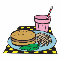 retro diner fast food meal photo sculpture
