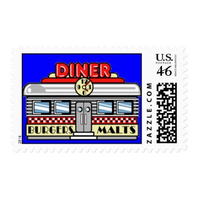 Retro Diner Postage by Regella