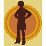 Retro Disco 70's silohuette t-shirt