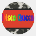 Retro Disco Queen Wild Animal Print Fur Sticker