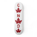 Retro Distressed Canada Maple Leaf Skateboard