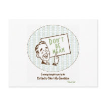 Retro 'Don't Be Mean' Postcard