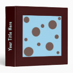 Retro-dot Blue Binder