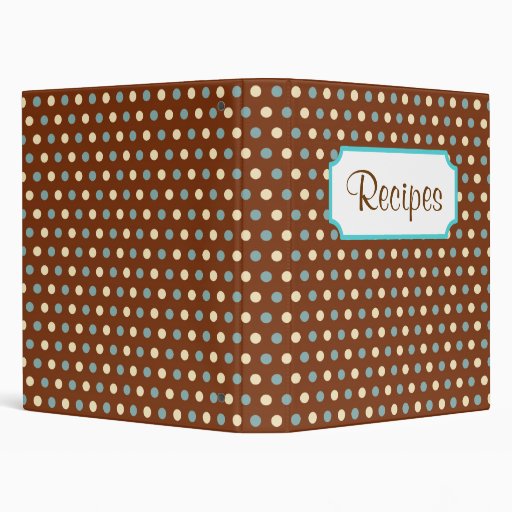 Retro Dot Recipe Binder