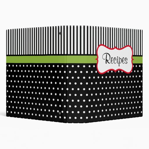 Retro Dot Recipe Binder