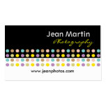 Retro Dots Black photographers business cards