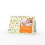 Retro Dots Orange • Baby Announcement cards