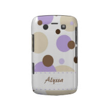 Retro Dots Purple-Brown BlackBerry Bold Case