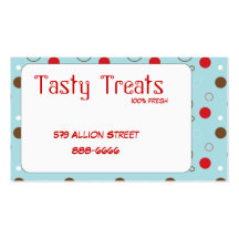 Retro Dots Rounded Frame Business Cards