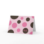 Retro Dots Thank You Card (Blank)