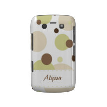 Retro Dots Yellow-Brown BlackBerry Bold Case