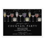 Retro Drinks and Bubbles Cocktail Party Invitation