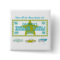 Retro Drive-Thru Diner (green) Pinback Buttons