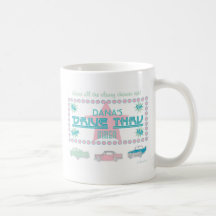Retro Drive-Thru Diner (pink) Mug