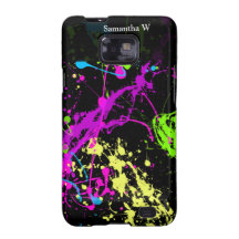 Rétro éclaboussure au néon fraîche de peinture sur coque galaxy s2
