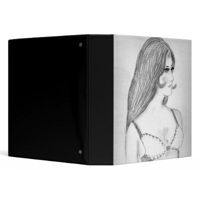 Fashion Mannequin Sketches on Retro Fashion Model Sketch Click   To Enlarge Img 3 Ring Binder By