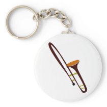 Retro Fifties Trombone Keychain