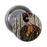 Rétro fille de la ville haute badge avec épingle