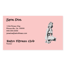 Retro Fitness Business Card Template