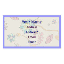 Retro Floral Flower Business Cards