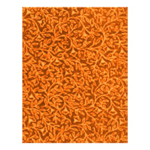 Retro Floral Tangerine Orange Personalized Letterhead