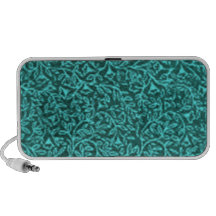Retro Floral Teal Green Travelling Speakers