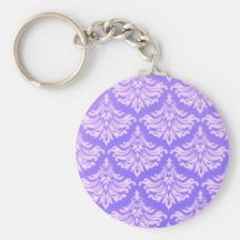 Retro Flourish Lavender Key Chain