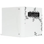 Retro Flower Border Recipes Binder - Black