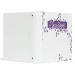 Retro Flower Border Recipes Binder - Purple