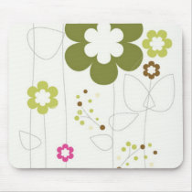 RETRO FLOWER MOUSE PADS